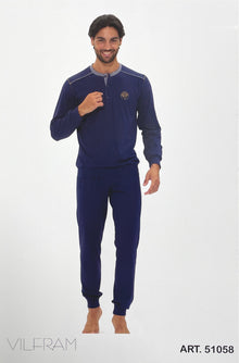 Vilfram Piagiama Uomo 51058 Taglie Forti Blu - Blocco94