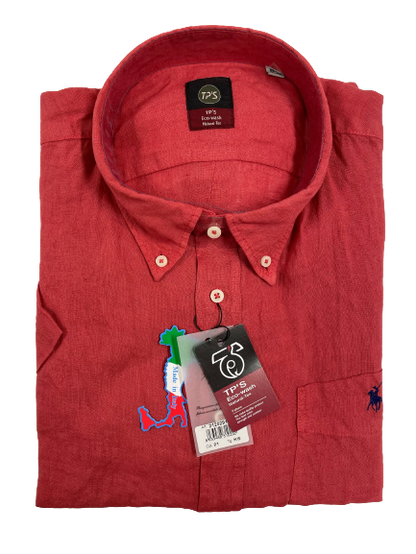 Camicia Puro Lino Mezza Manica Tipo's Taglie Forti - Blocco94