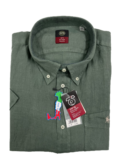 Camicia Puro Lino Mezza Manica Tipo's Taglie Forti - Blocco94