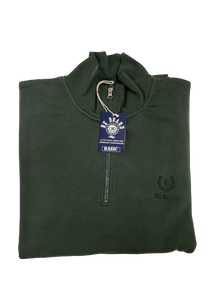Felpa Mezza Zip 9035C Taglie Forti Be Board Verde - Blocco94