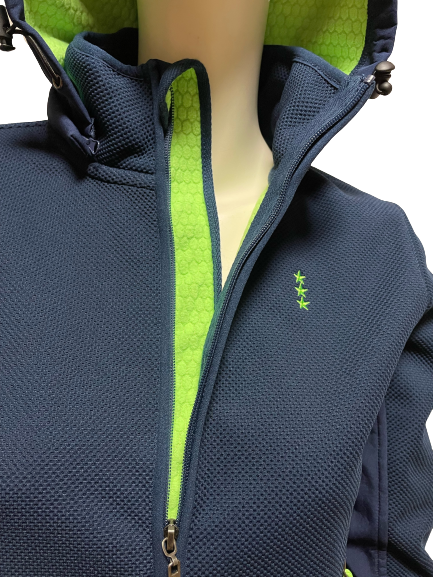 Felpa Tecnica Donna 119702 con Cappuccio Scuola Nautica Italiana Blu - Blocco94