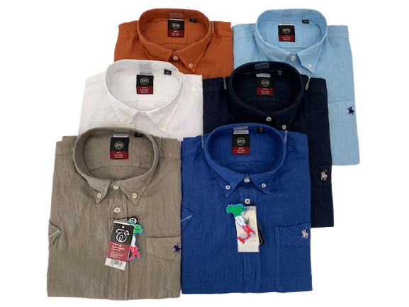 Camicia Puro Lino Mezza Manica Tipo's Taglie Forti - Blocco94