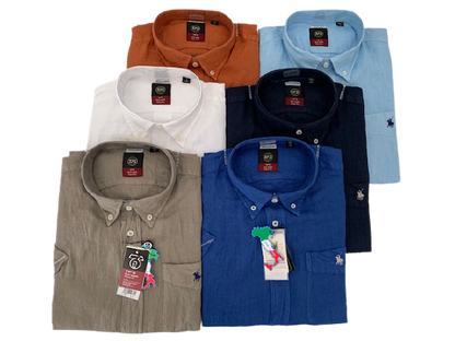 Camicia Puro Lino Mezza Manica Tipo's Taglie Forti - Blocco94